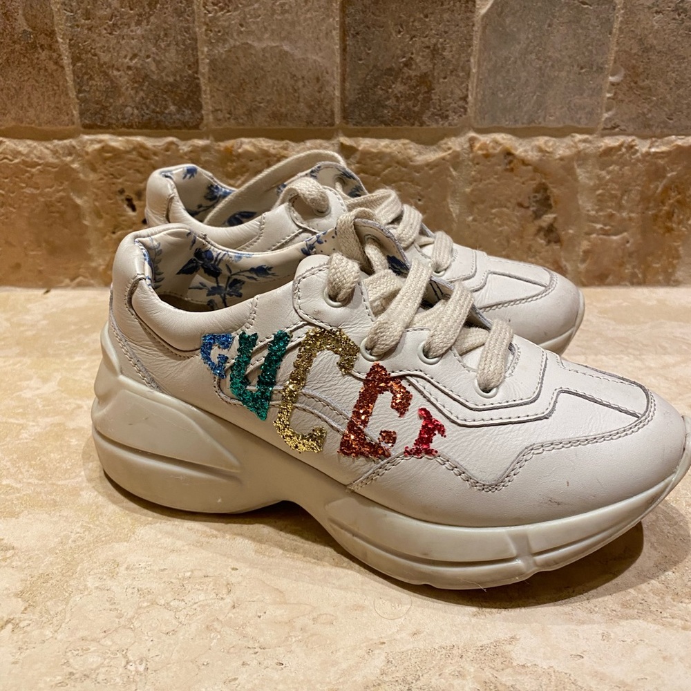 CHILDREN’S RHYTON GLITTER GUCCI SNEAKER